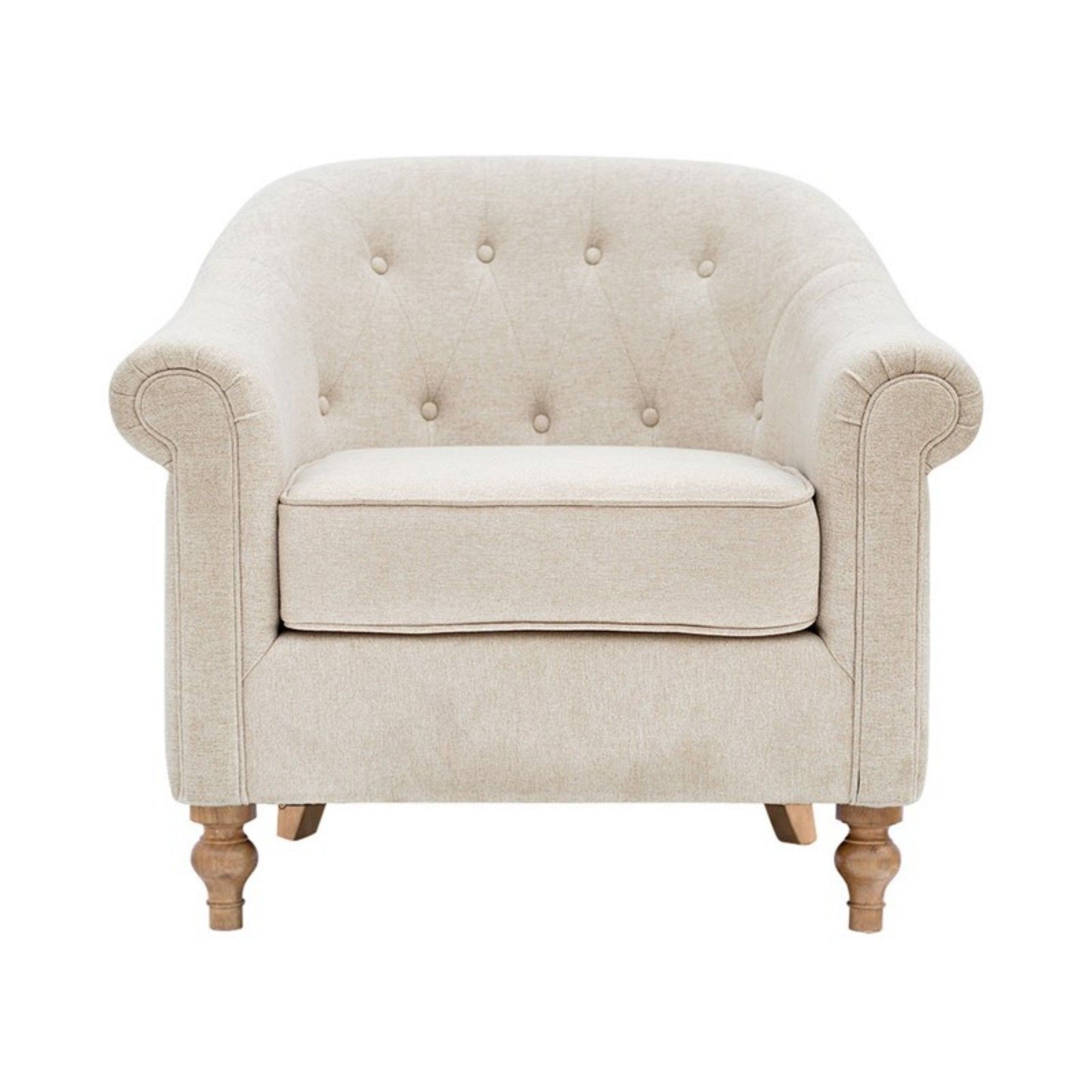 Fayette - Tufted Accent Arm Chair - Cream