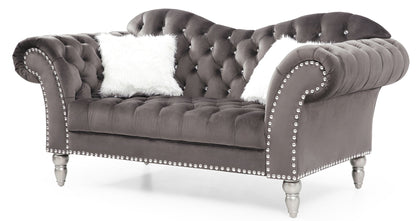 Elegant Round Arm Loveseat