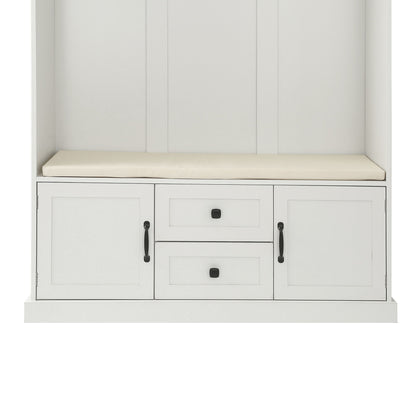 Hall Tree With 3 Hooks, Coat Hanger, Entryway Bench, Storage Bench, 3 In 1 Design