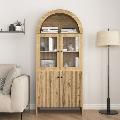 Modern Tech Inspired Dome Cabinet With LED Lighting