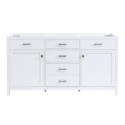 Bathroom Vanity Cabinet Only With Soft Closing Doors & Drawers, Adjustable Shelves - White