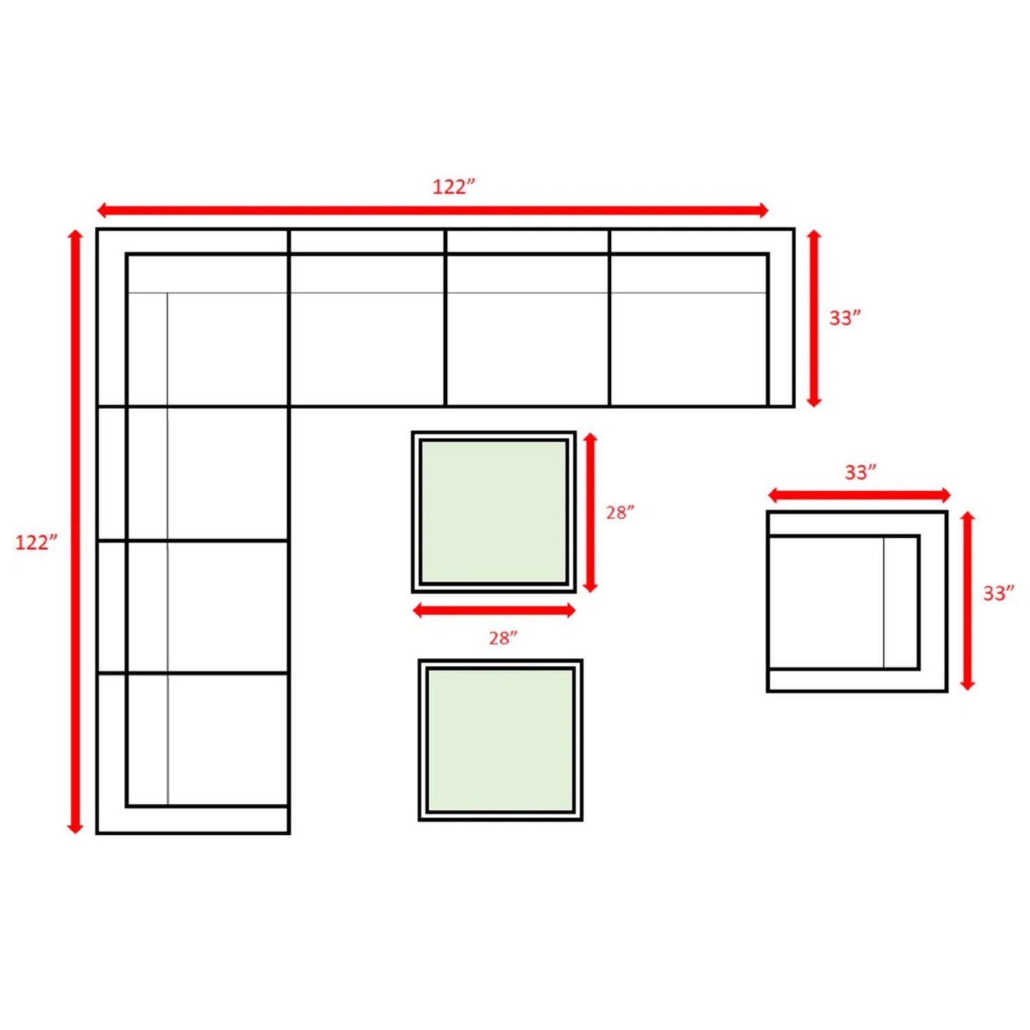 Outdoor Wicker Conversation Set With Cushions, All Weather