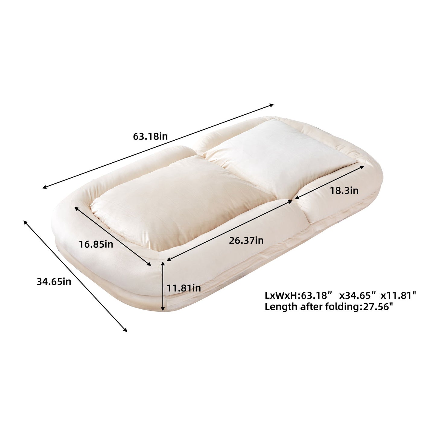 Contemporary Folding Sofa Chair With 5 Adjustable Positions For Gaming, Meditation, And Relaxation