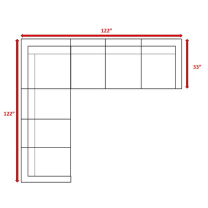 Luxurious Wicker Patio Sectional With Weather Resistant Sunbrella Cushions