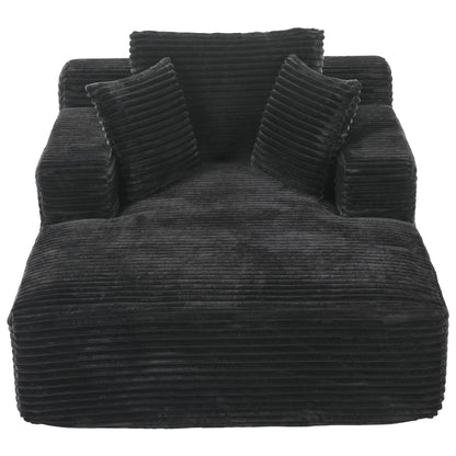 Modern Full Compressed Chaise Lounge Sofa Bed With Removable Pillows