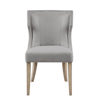 Upholstered Wingback Dining Chair - Light Gray