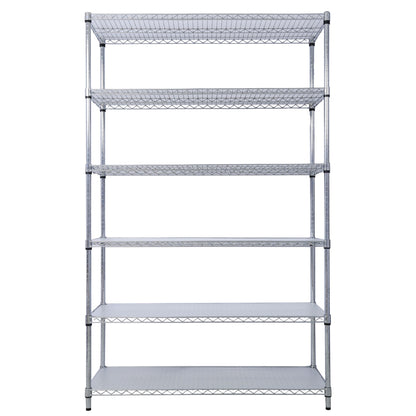6 Tier 6000Lbs Capacity Nsf Metal Shelf Wire Shelving Unit, Heavy Duty Adjustable Storage Rack With Wheels & Shelf Liners For Commercial Grade Utility Steel Storage Rack