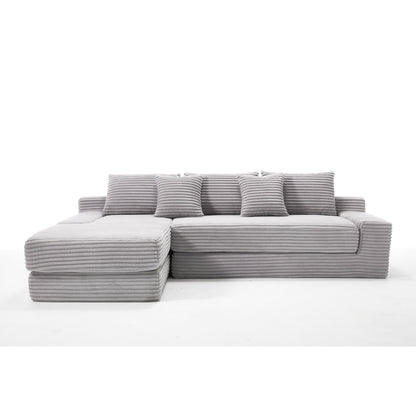Modern L - Shaped Sectional Couch With Memory Foam