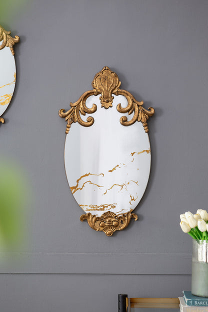 Decorative Oval Wall Mirror, Accent Mirror For Living Room, Entryway, Bedroom