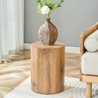 Cylindrical End Coffee Table, Living Room Furniture - Wood