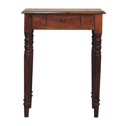 Turned Leg Writing Desk - Chestnut