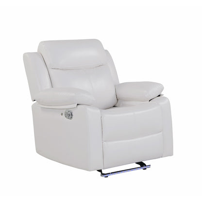 Blanche - Glider Recliner With LED, Pillow Top Arms