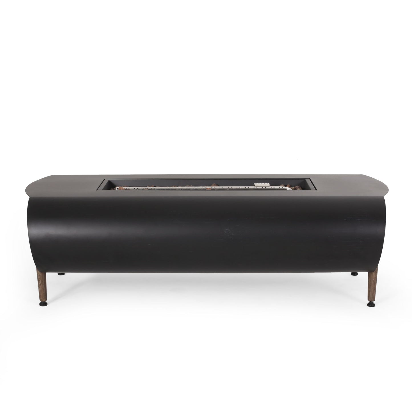 Vernon - Rectangle Fire Pit 50, 000 Btu - Dark Gray