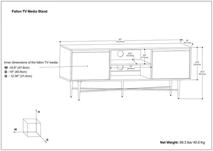 Fallon - TV Media Stand - Natural