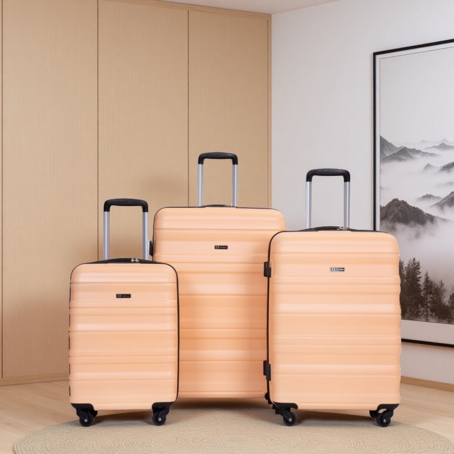 Expandable 3 Piece Luggage Sets Lightweight & Durable Suitcase, Spinner Wheels, Tsa Lock