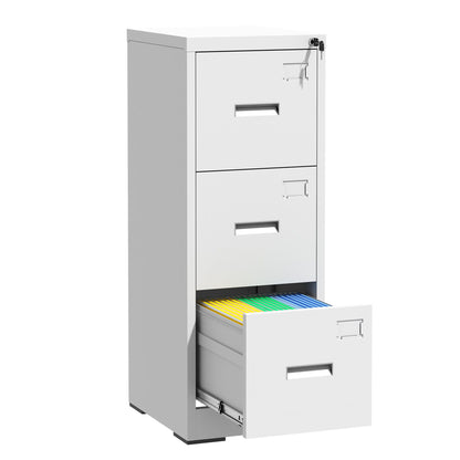 Modern Drawer Metal Vertical File Cabinet With Lock And Card Slot For Office