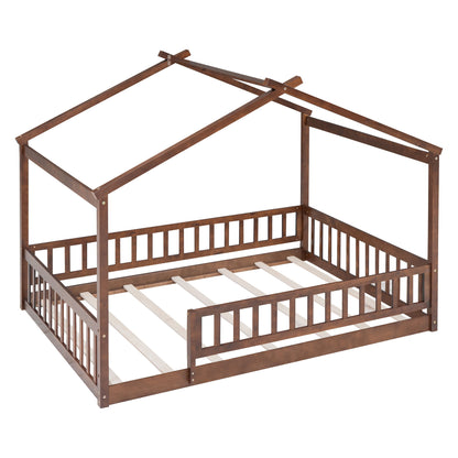 Bed House Bed Frame With Fence