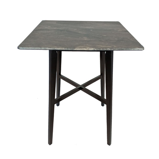 Modern Bar Height Dining Table, Rubberwood Legs And Laminate Table Top