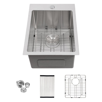 Stainless Steel Drop In Kitchen Sink, Topmount