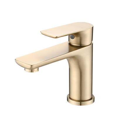 Modern Bathroom Sink Faucet Single Handle Brass Countertop Mount