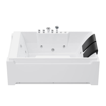 Xavier - Massage Double Bathtub - Milk White
