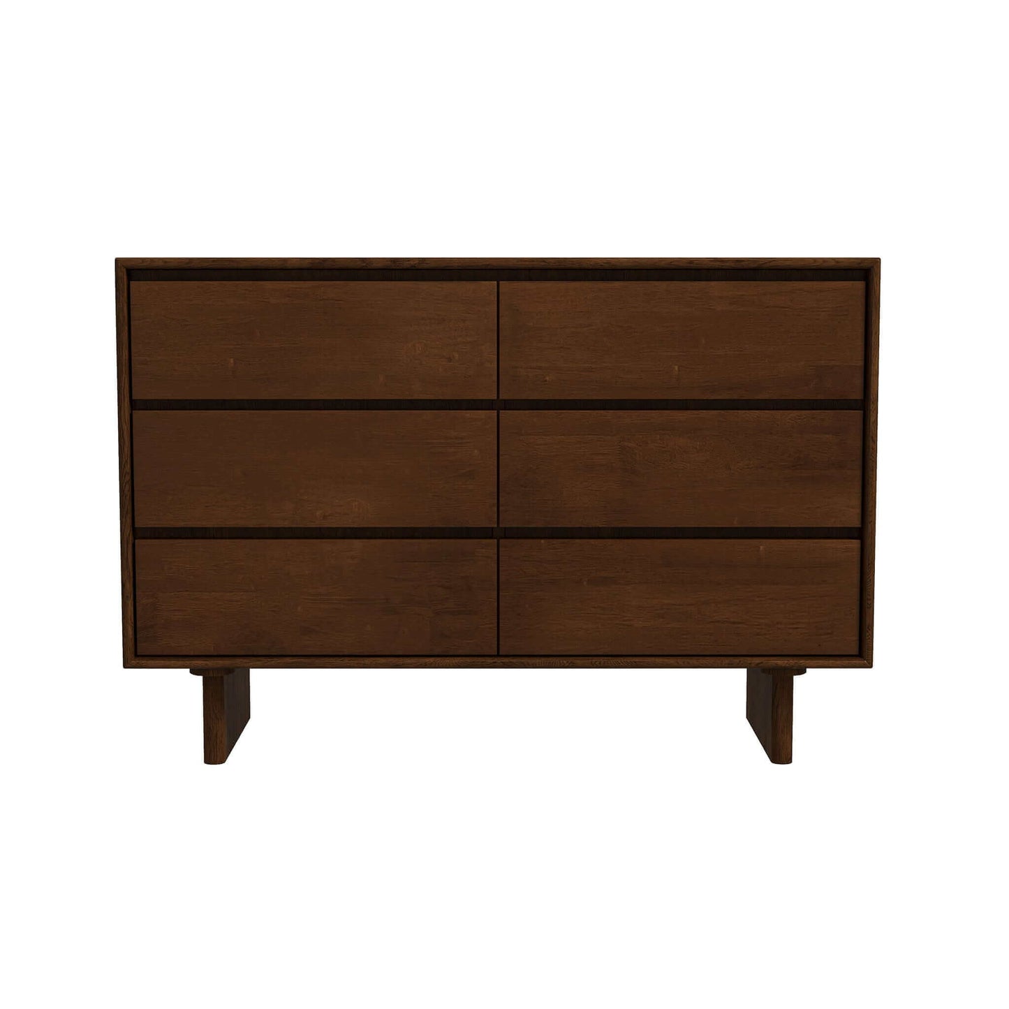 Dubrovnik - Mid-Century Modern Dresser With 6 Drawers - Brown