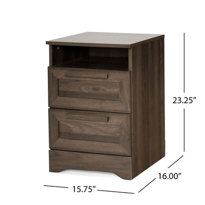 Broxon - Rustic Drawer Nightstand