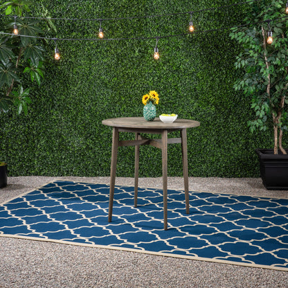 Outdoor Acacia Wood Bar Table With Slat Top