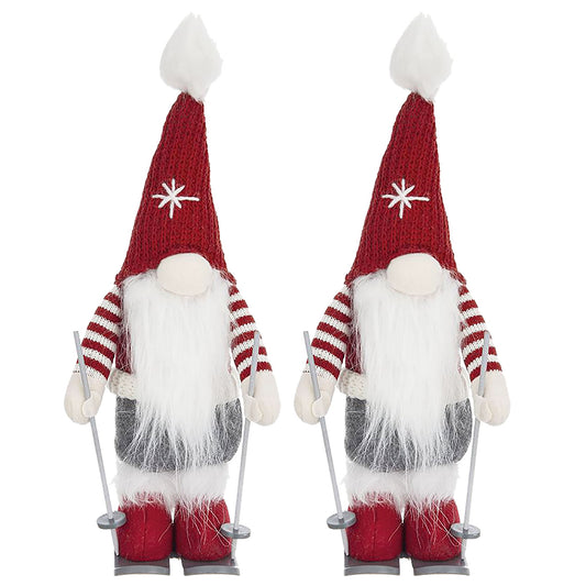 Christmas Gnomes Decorations, Christmas Table Home Ornaments For Holiday Party Gifts (Set of 2) - Multicolor