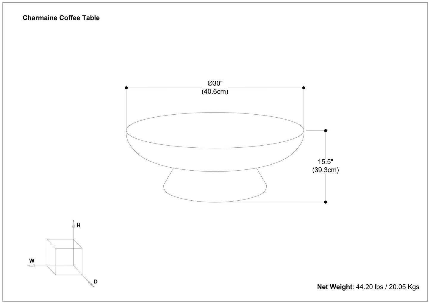 Charmaine - Cast Aluminum Coffee Table - Black