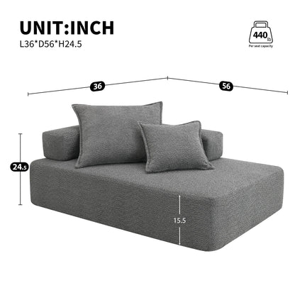 Frame For Oversized Modular U Shaped Sectional, Floor Couch Convertible Compressed Couch Spacious Foam Filled Sofa