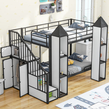 Castle Shaped Bunk Bed With Wardrobe And Storage
