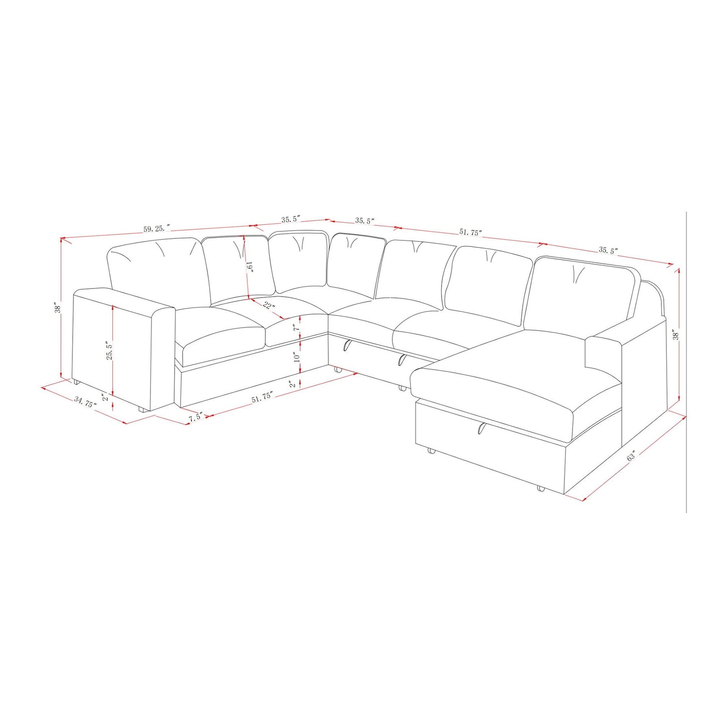 Melody - Sectional Sofa