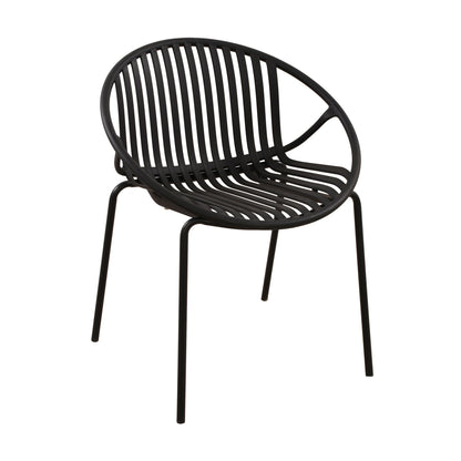 7 Piece Outdoor Modern Dining Set With Stackable Chairs
