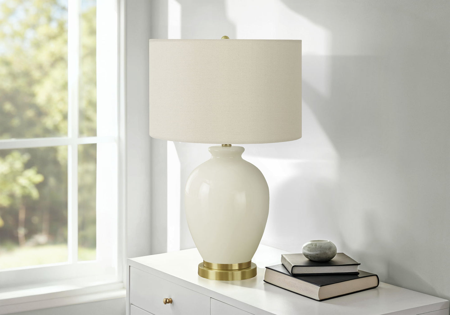 Transitional Lighting, Table Lamp - Cream