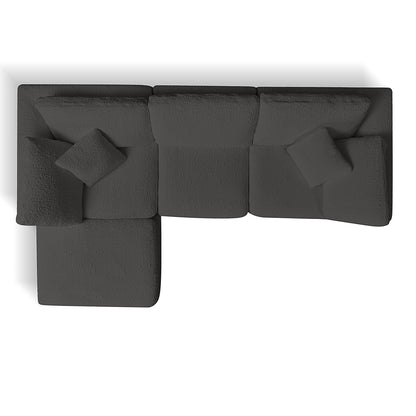 Cloud Sectional Couch, Convertible With Ottoman, 3 Seater Modular Design