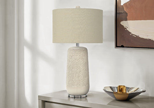 Contemporary Lighting, Table Lamp, Ceramic, Resin - Cream