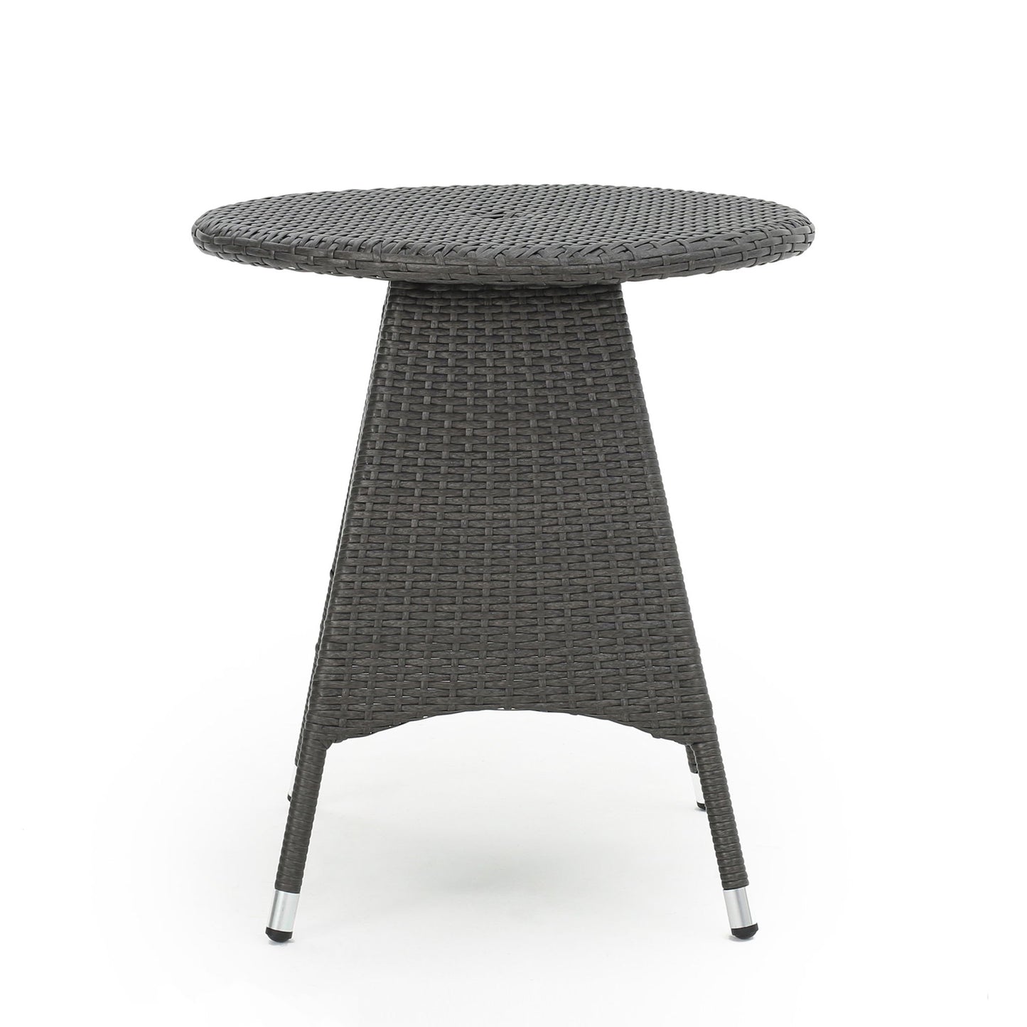 Outdoor Rattan Bistrotable With Surface Round - Gray