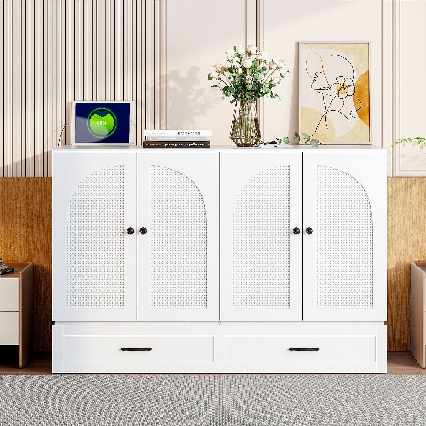 Murphy Bed With Large Drawers