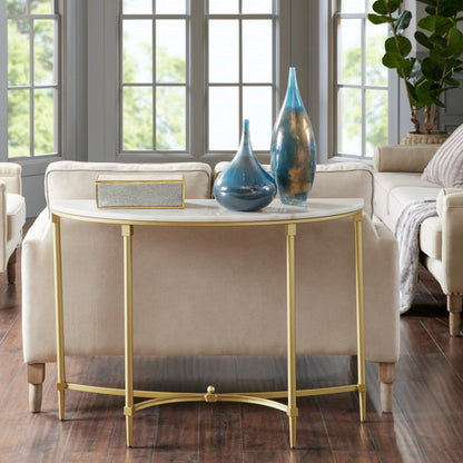 Bordeaux - Console Table - White / Gold
