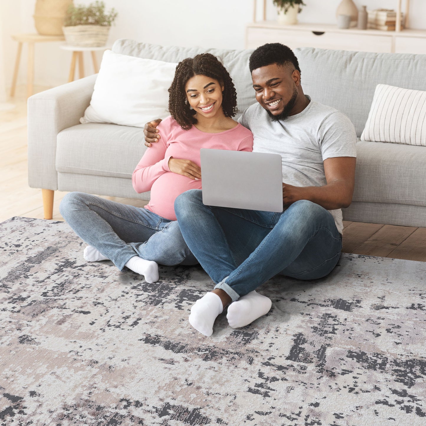 Payas - 8' X 10' Abstract Area Rug - Cream / Brown