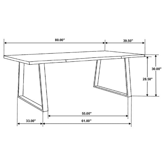 Wobegon - Rectangular Dining Table - Gray
