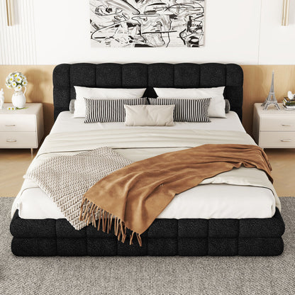 Upholstered Platform Bed With Headboard