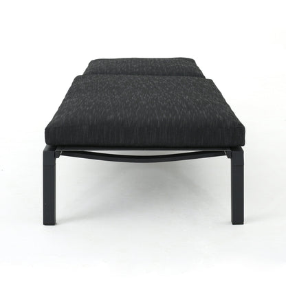 Modern Chaise Lounge With Wate Resistant Fabric Cushions