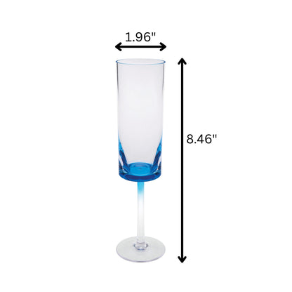 Oval Halo - Acrylic Champagne Flutes (Set of 4)