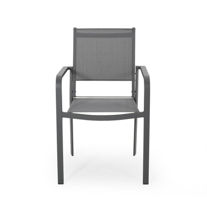 Waterfal - Outdoor Aluminum Dining Chair With Mesh Seat (Set of 2)