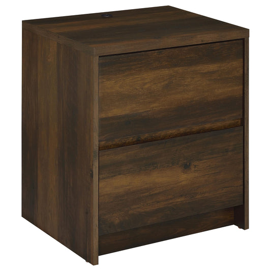 Transitional Nightstand With Dual USB Charging And Motion Sensor Light