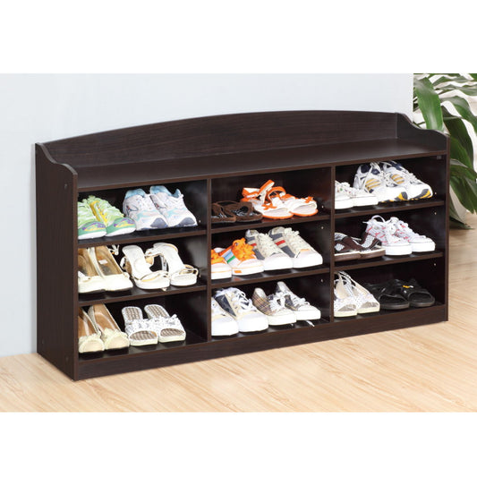 Entryway Shoe Storage Bench, Nine Storage Shelves, Entryway Organizer