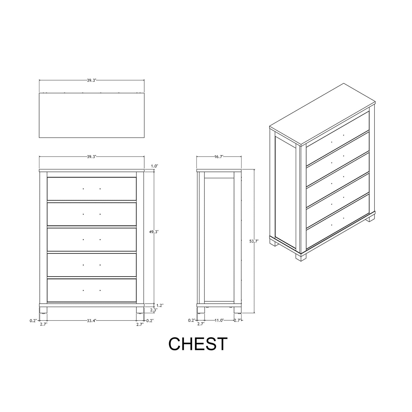 Augusta - Chest - Beige Brown
