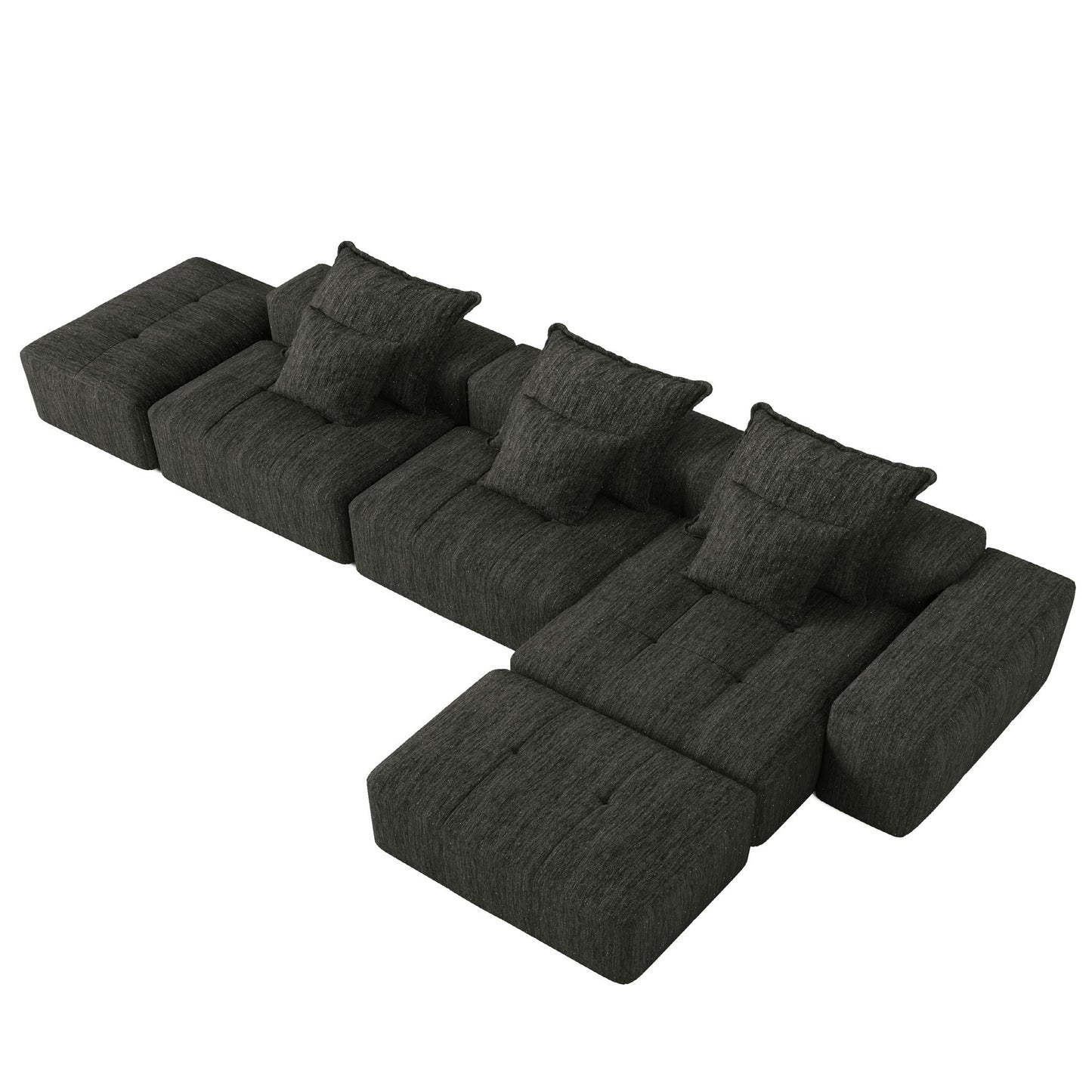 Modern Oversized Diy Combination Modular Sectional Sofa With Pillows